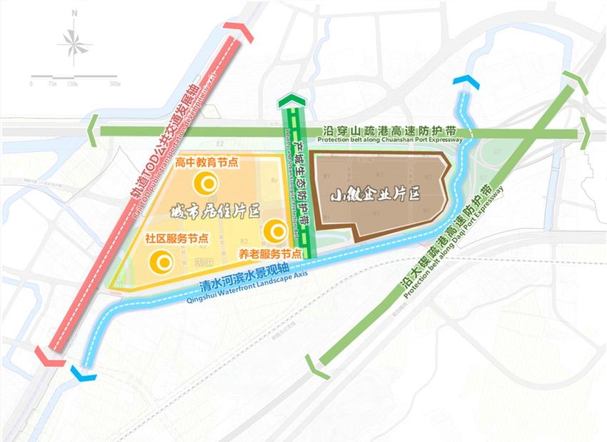 北仑中心城西南片重要门户节点、城市公共配套重要承载空间