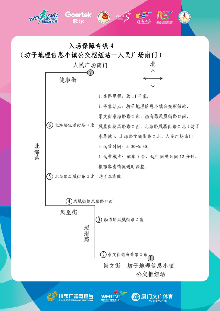 歌尔?2024潍坊马拉松期间中心城区部分公交线路临时调整及公共交通保障措施