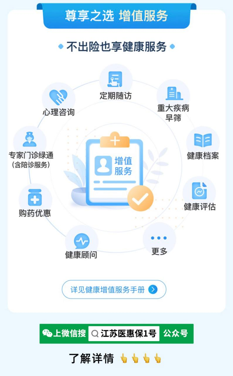 免费！和超260万人一起享受“江苏医惠保1号”这些健康服务