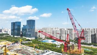 全国最大动臂式塔吊助力海南在建第一高楼建设