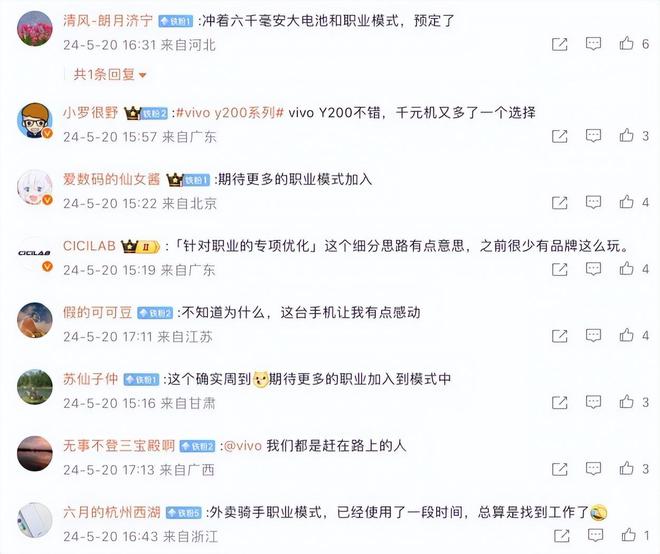 vivoy200系列行业首推“职业模式”