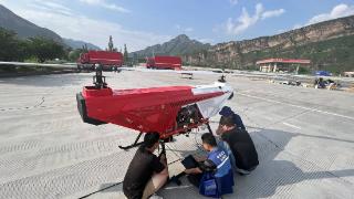 空中基站无人机驰援涞水，保障失联地区应急通讯