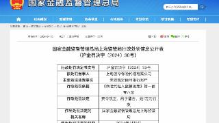 因未按规定使用银行账户，上海盛华保险代理合计被罚2元