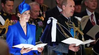 凯特王妃一身皇家蓝亮相英王苏格兰加冕礼，戴已故女王项链美极了