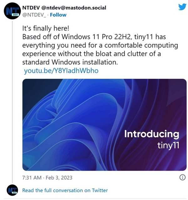 tiny11builder打造极致精简版win11