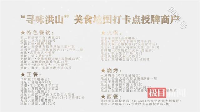 来了！2023洪山美食打卡地图首次亮相