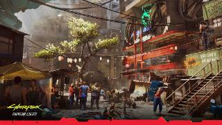 《赛博朋克2077》DLC新概念图“狗镇的一天”