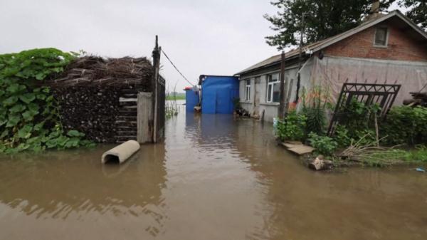 黑龙江暴雨致多地被淹多条河流超警戒