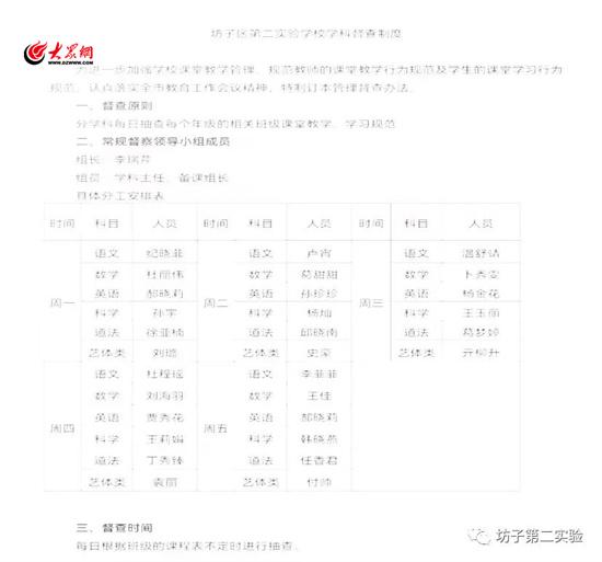 坊子区第二实验学校：四位一体，扎实落实课堂教学常规