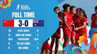 开门红！U17女足亚洲杯中国队三球大胜澳大利亚队