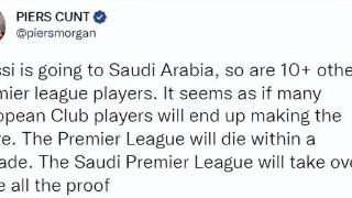 名记爆料梅西将去沙特踢球，未来或跟C罗汇合亮相，引发球迷热议