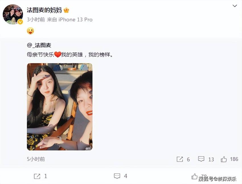 李咏女儿庆祝母亲节，称妈妈哈文是英雄榜样好感人，母女幸福同框