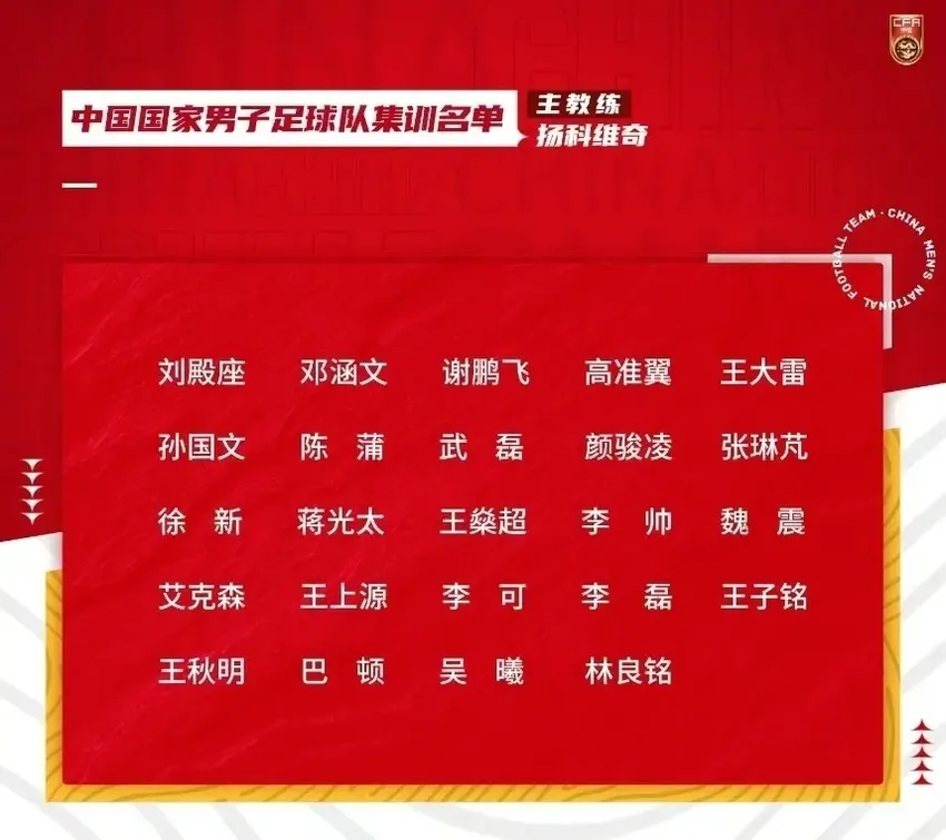 央视直播国足VS马来西亚，扬科维奇踢442，王大雷或能顶替颜骏凌