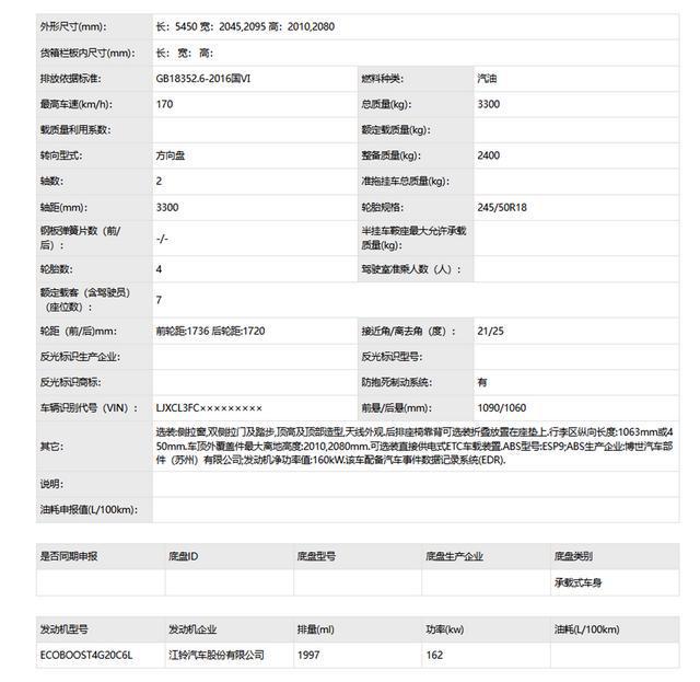 全新福特途睿欧长轴版曝光，前脸配备了超大尺寸的进气格栅