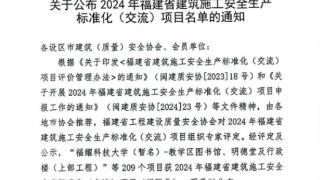 安全标杆+4！中建七局六公司斩获福建省建筑施工安全生产标准化（交流）项目4项