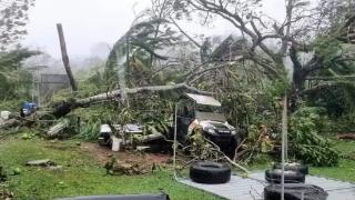美军关岛基地遭台风重创，多个雷达罩碎成渣，中国又背锅