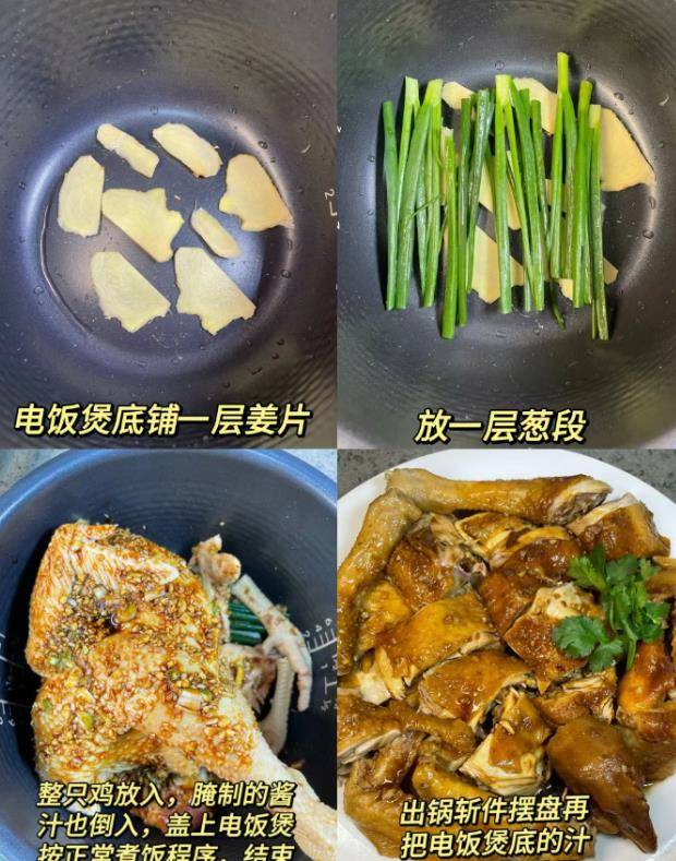 6种电饭锅做的鸡，皮弹肉香，简单方便又好吃