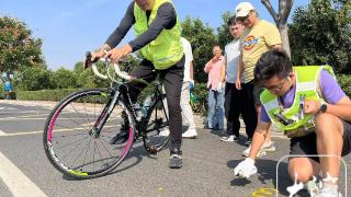 阜阳马拉松系列赛10000米赛道测量完成