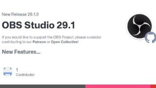 开源免费录屏和直播软件obsstudio29.1发布