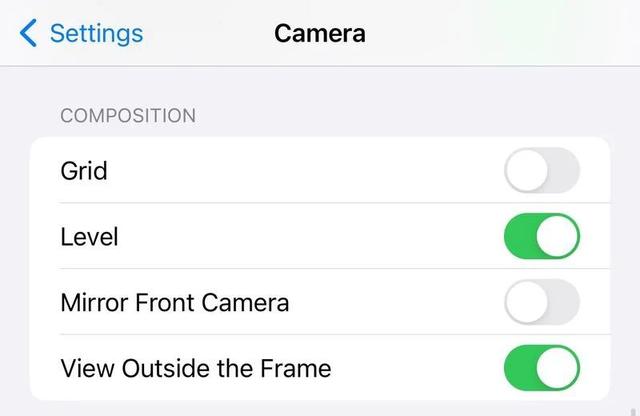 苹果 iOS 17 相机引入“水平”辅助线