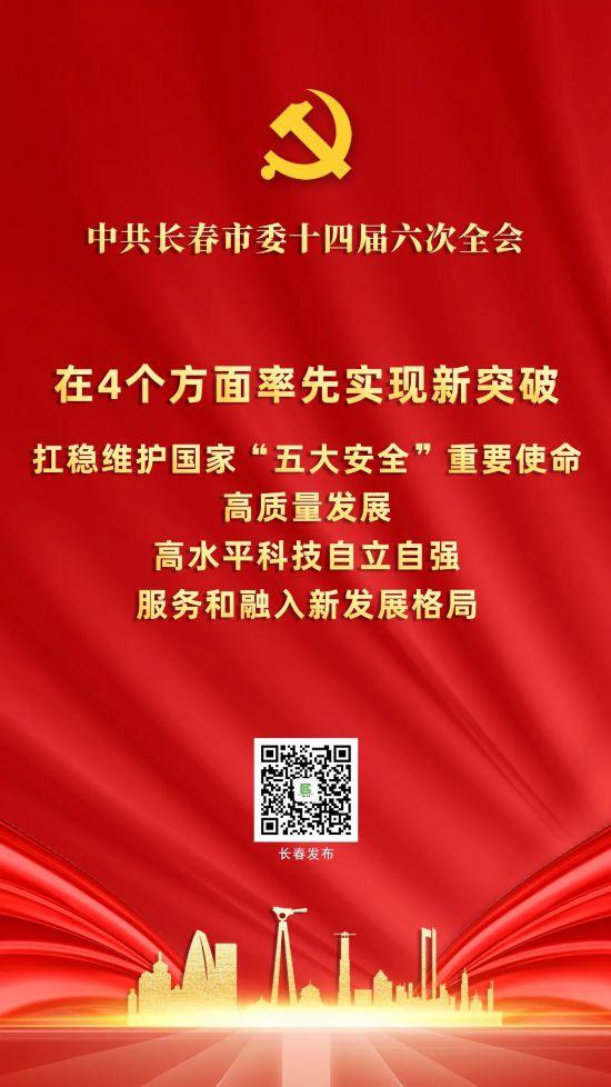 划重点！一组海报速览中共长春市委十四届六次全会