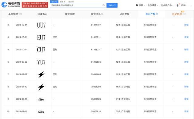 小米YU7目前正在进行大规模路测，YU7商标已遭抢注