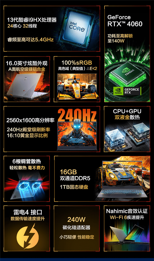 7999元 机械革命新款旷世16 Pro笔记本开售：13代i9+RTX 4060