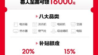 杭州在天猫发放家电以旧换新补贴 每人至高可领16000元