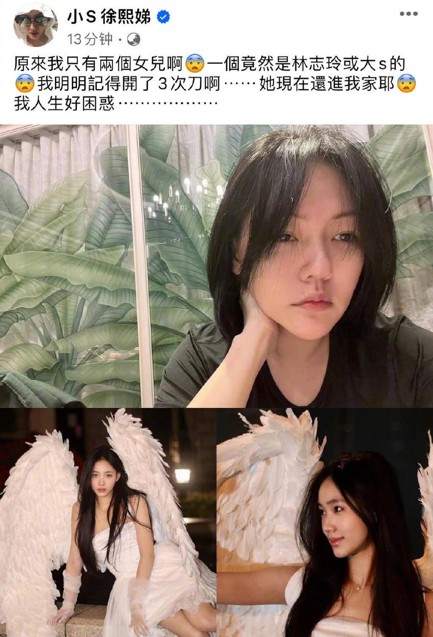 小S认证二女儿Lily长得像林志玲：原来我只有两个女儿啊