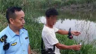 一男子在长江中“弹弓射鱼”被抓获