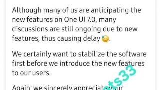 三星 One UI 7.0 被曝由卢泰文亲自监督，推迟启动 Beta 测试