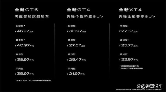 全新CT6/XT4/GT4上市，用设计再次征服用户