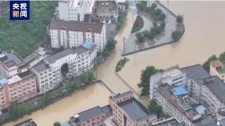 嘉陵江洪水过境陕西略阳县，7.3万人撤离