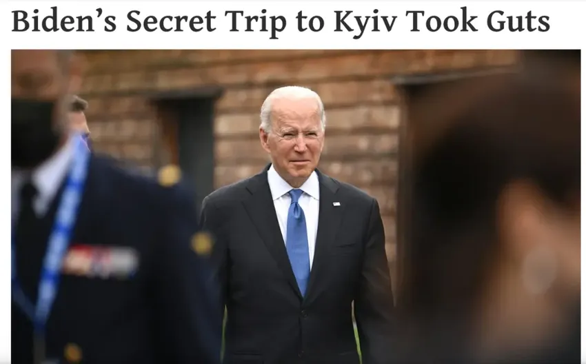 夜幕掩护、白宫记者上缴手机！拜登秘访乌克兰是如何促成的？