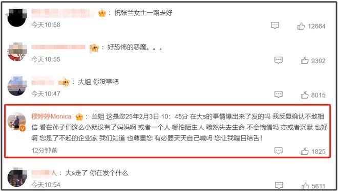 张兰发文悼念大S，称其离世是共同损失，呼吁双方一起保护孩子