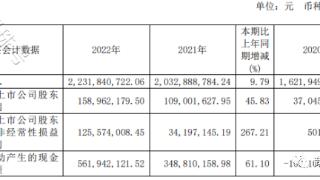连云港2022年净利1.59亿同比增长45.83%