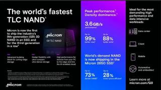 首家！美光第九代TLC NAND SSD量产：3.6GB/s业界最快