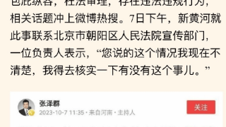 北京朝阳法院回应被张泽群实名举报：得去核实有没有这事