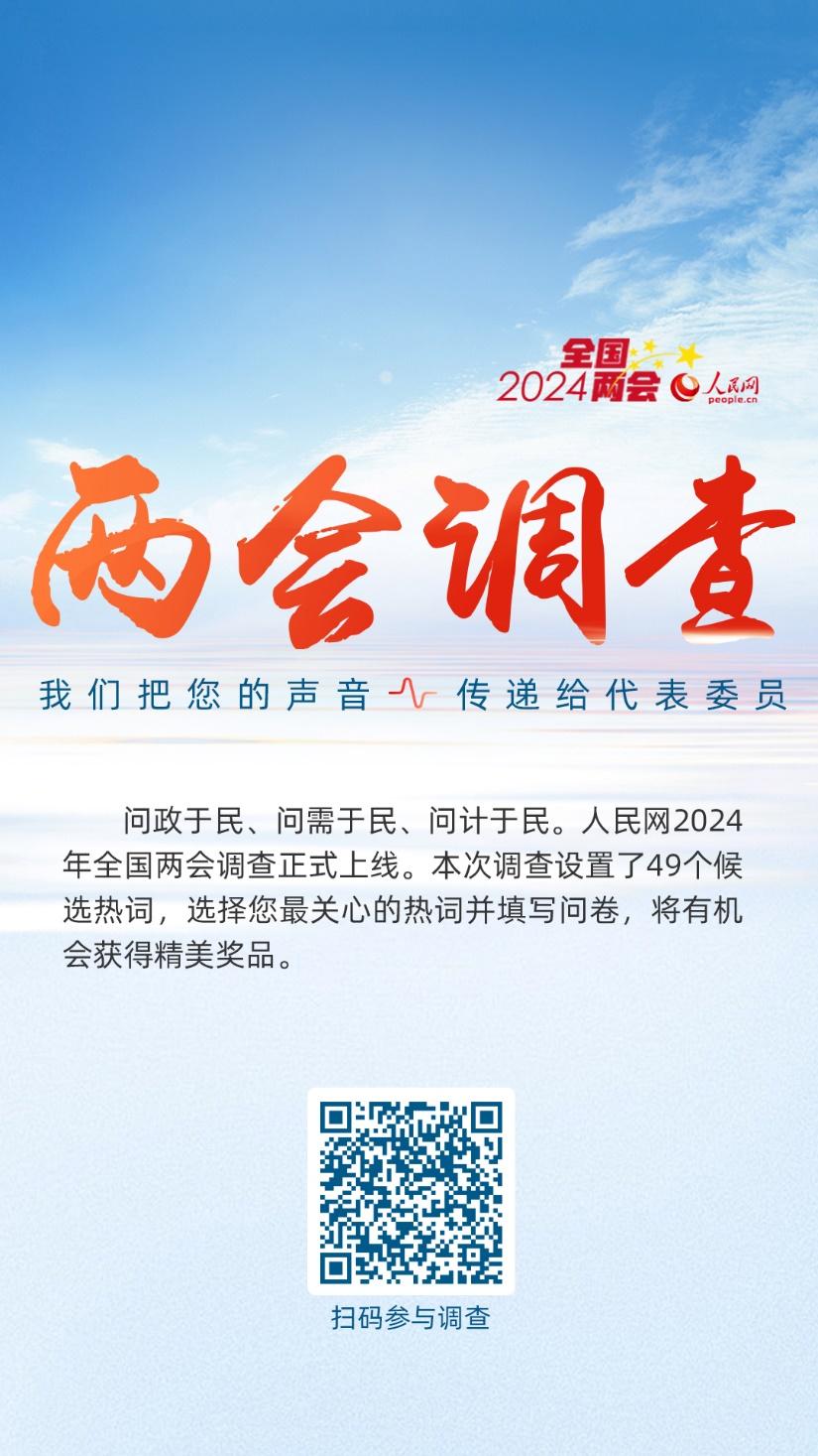 人民网2024年全国两会调查持续进行 精美奖品等你来拿