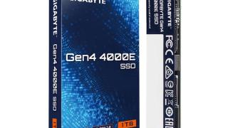 技嘉推出Gen 4 4000E M.2 NVMe SSD