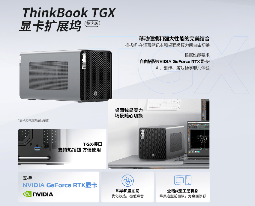 联想thinkbooktgx显卡拓展坞极客版上架官网