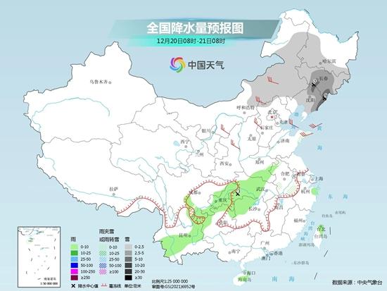 我国中东部大部持续干冷，明起东北迎大范围降雪局地暴雪