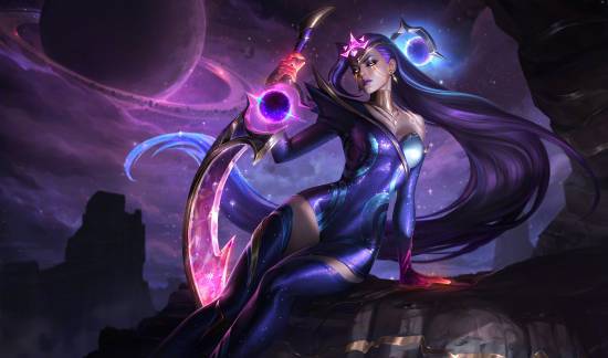 《LOL》暗星系列新皮肤高清原画：皎月女王睥睨天下