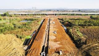 梧桐湖园区北产业园项目污水管全线贯通