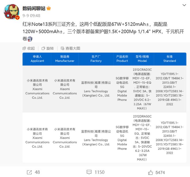 Redmi Note 13系列手机新品发布会21日举行