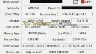AMD RX 7600 显卡参数确认