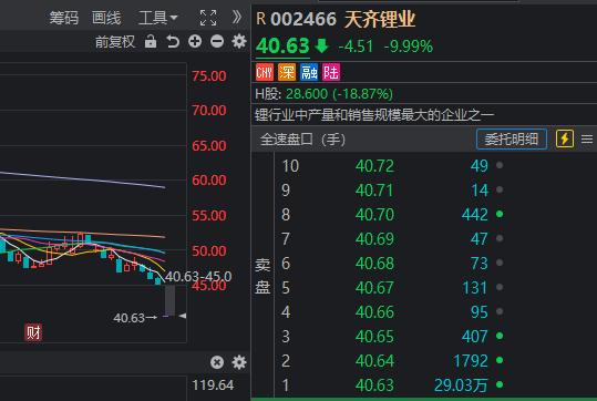 市场全天震荡反弹，天齐锂业一季度亏损8.01亿