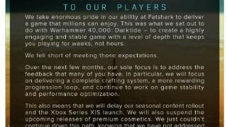《战锤40K暗潮》XSX|S延期发布 开发者承认未达预期