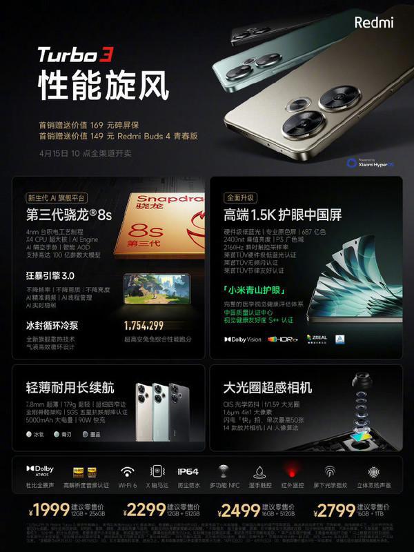 redmi史上最轻薄性能旗舰turbo3正式发布