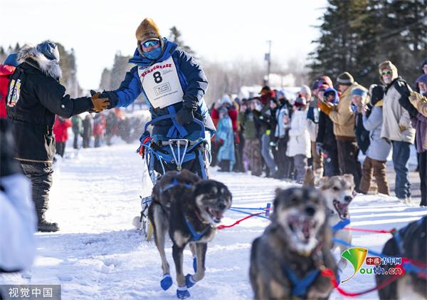 美国举办雪橇犬马拉松比赛 狗狗雪中奋力狂奔